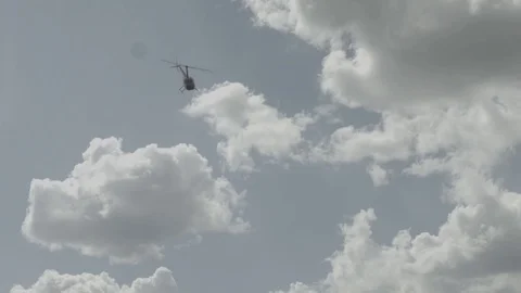 Helicopter in hangar Stock Footage 81392891