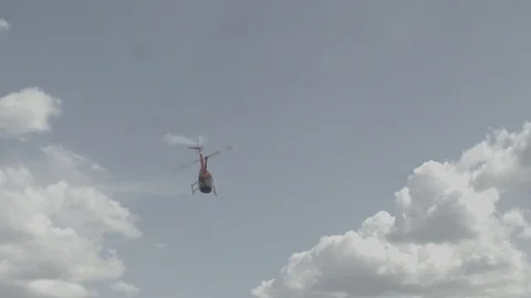 Helicopter in hangar Stock Footage 81393080