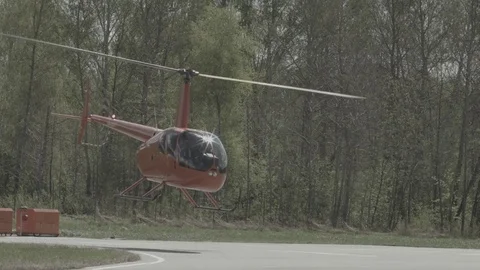 Helicopter in hangar Stock Footage 81393721