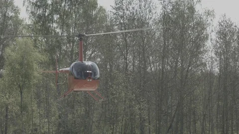 Helicopter in hangar Stock Footage 81394091