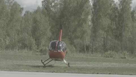 Helicopter in hangar Stock Footage 81394719