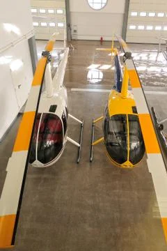 Helicopter hangar Stock Photos
