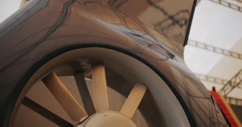 Helicopter in hangar, ready to take off Stock-Footage 143501082