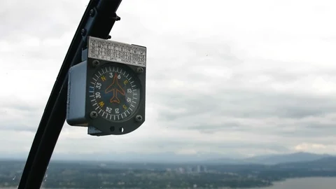 Helicopter Heading Indicator in Flight Stock Footage 114396541