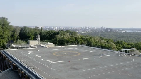 Helicopter Helipad Stock Footage 108717685