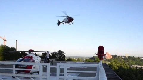 Helicopter Hover Stock Footage 77430376