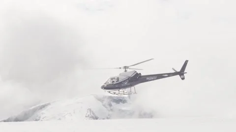 Helicopter hovering on landscape Stock Footage 65885974