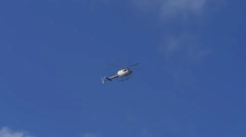 Helicopter hovering still in the air Stock Footage 45470885