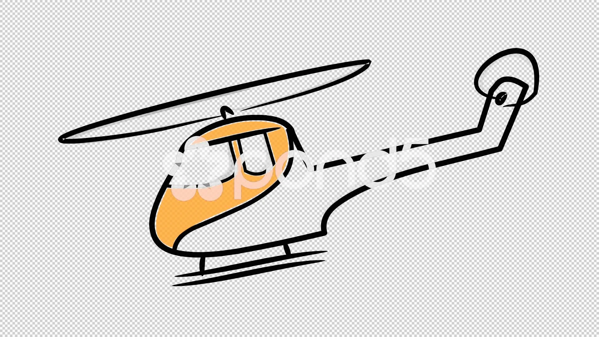 helicopter icon cartoon hand drawn illus... | Stock Video | Pond5