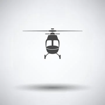 Helicopter icon front view Illustrazione stock