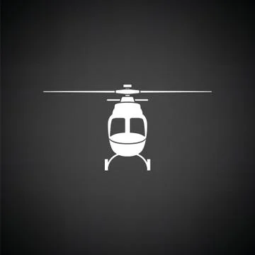 Helicopter icon front view Illustrazione stock