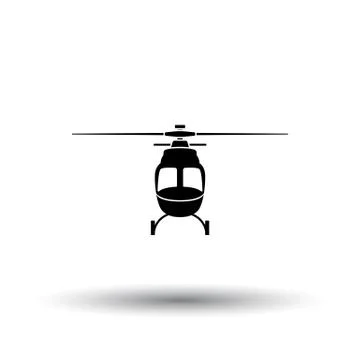 Helicopter icon front view Illustrazione stock