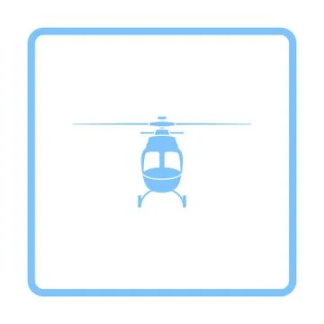 Helicopter Icon Front View Illustrazione stock