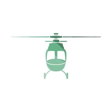 Helicopter Icon Front View Illustrazione stock