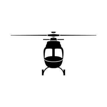 Helicopter Icon Front View Illustrazione stock