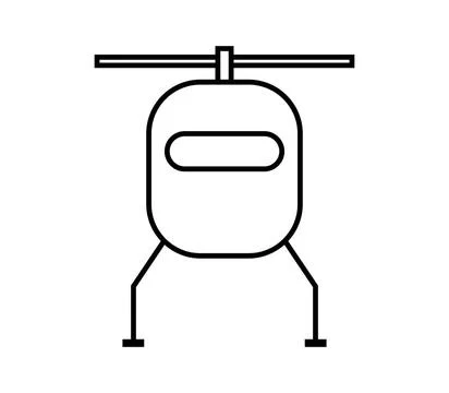 Helicopter icon illustrated in vector on white background helicopter icon ... Stock Photos