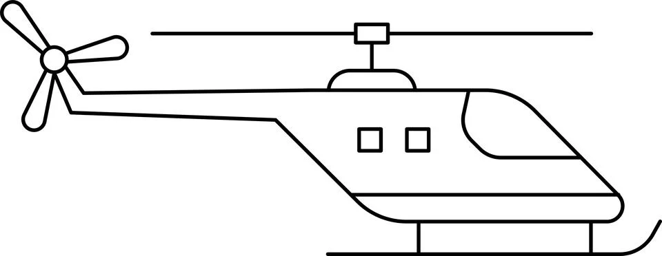 Helicopter icon. Illustrazione stock