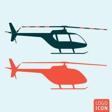 Helicopter icon isolated Stock Illustration