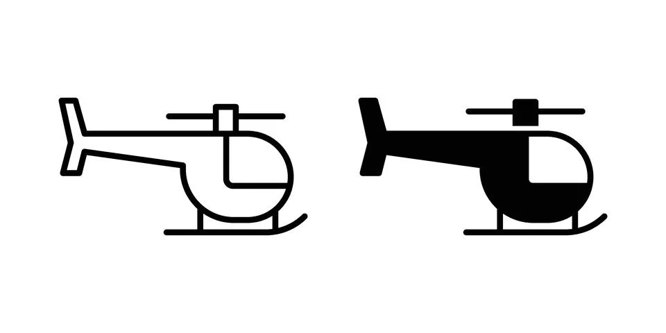 Helicopter icon or illustration vector symbols Stock Illustration