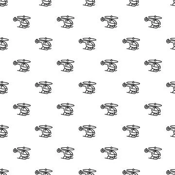Helicopter icon pattern creating seamless repeating background Stock Illustration