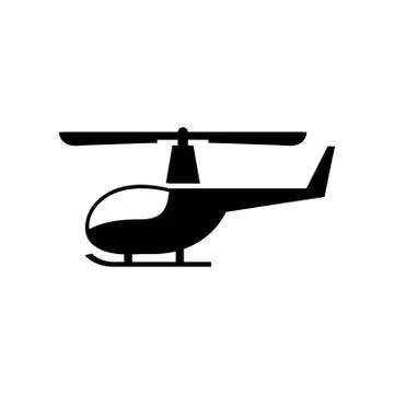 Helicopter icon simple flat vector illustration Stock Illustration