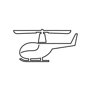 Helicopter icon simple flat vector illustration Stock Illustration