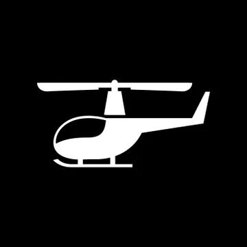 Helicopter icon simple flat vector illustration Stock Illustration