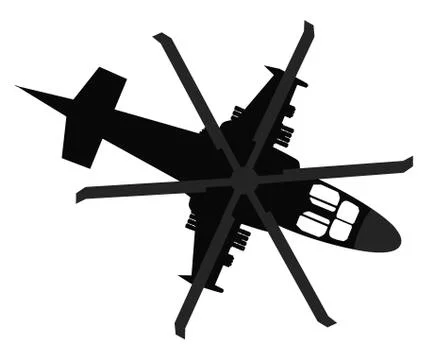 Helicopter icon. Top view Stock Illustration
