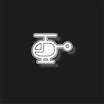 Helicopter icon, vector copter, helicopter airline transportation Stock Illustration