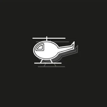 Helicopter icon, vector copter, helicopter airline transportation Stock Illustration