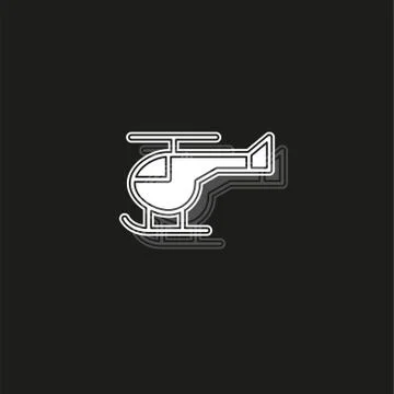 Helicopter icon, vector copter, helicopter airline transportation. Stock Illustration