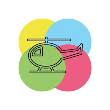 Helicopter icon, vector copter Stock Illustration