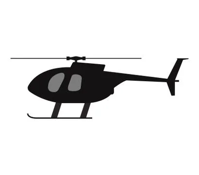 Helicopter icon on white background Stock Illustration