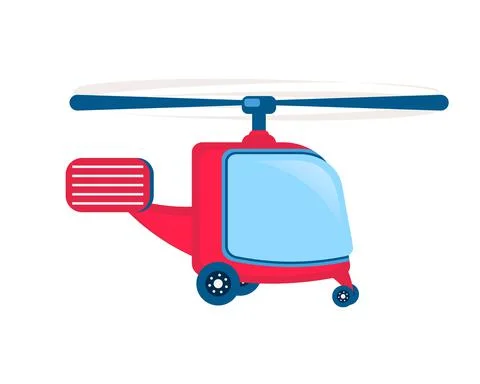 Helicopter. Illustration. Stock Illustration