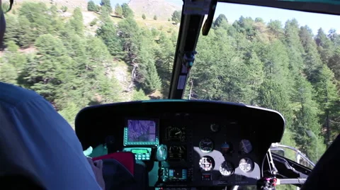 Helicopter interior flying Stock Footage 58912279