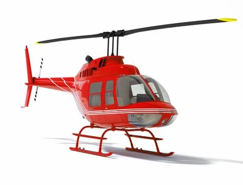Helicopter isolated on a white background Stock Illustration