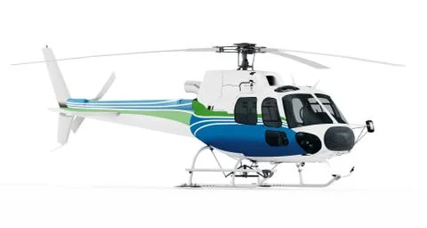 Helicopter isolated on white background Stock Illustration