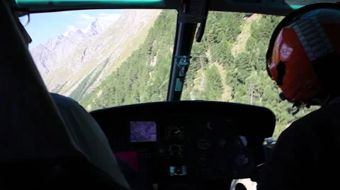 Helicopter journey inside cockpit Stock Footage 58912335