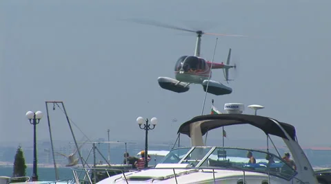 Helicopter  landing 3 Stock Footage 6191794