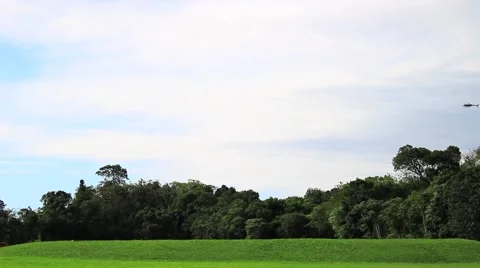 Helicopter landing and taking off Stock Footage 55314830
