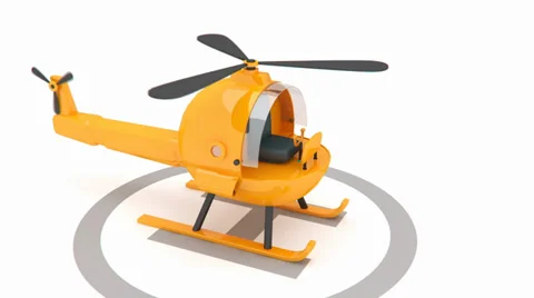 Helicopter landing animation Stock Footage 37631350