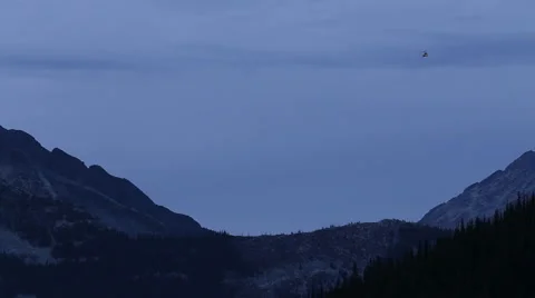 Helicopter landing in the evening Video stock 54632006