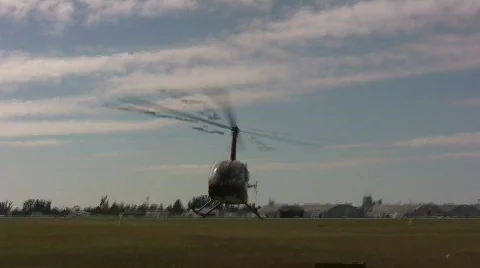 Helicopter landing Stock Footage 89067