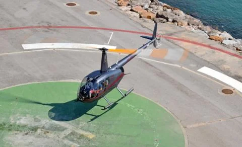 Helicopter landing Stock Photos