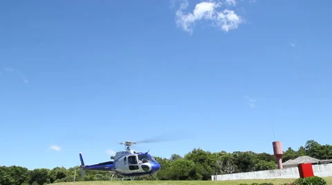 Helicopter Landing Timelapse Stock Footage 45284675