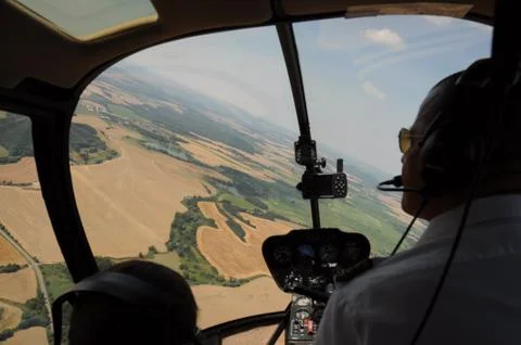 Helicopter left turn Stock Photos