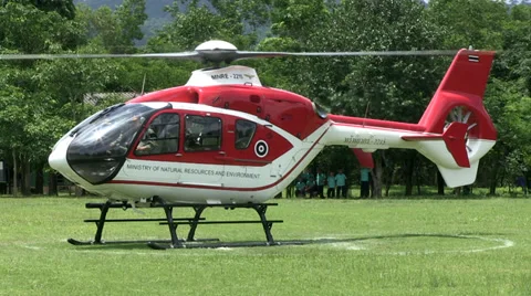 HELICOPTER LIFT TAKE OFF FLYING HOVERING Stock Footage 29154001