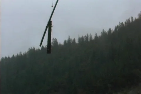 Helicopter logging 02 Stock Footage 492018