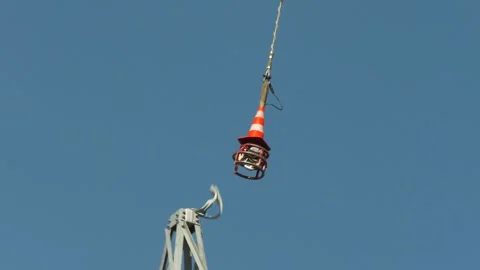 Helicopter Lowering Load During Power Line Work Stock Footage 341968063