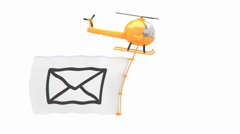 Helicopter with mail flag 스톡 동영상 37631344